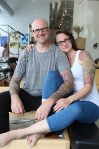 It's good to have a barre teacher in the family! With my husband, Josh Page, at Six Degrees after a workout.